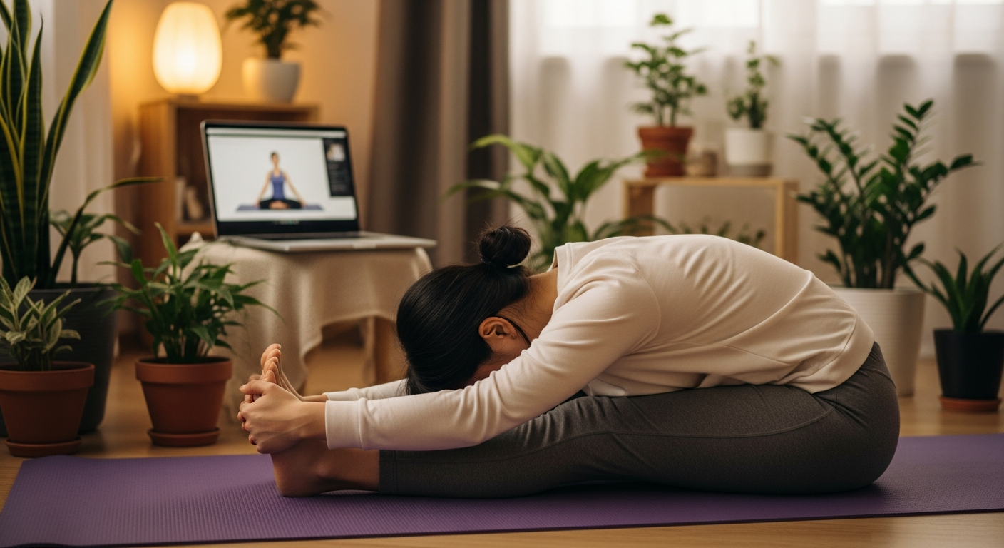 Онлайн групповые занятия хатха-йогой для начинающих
